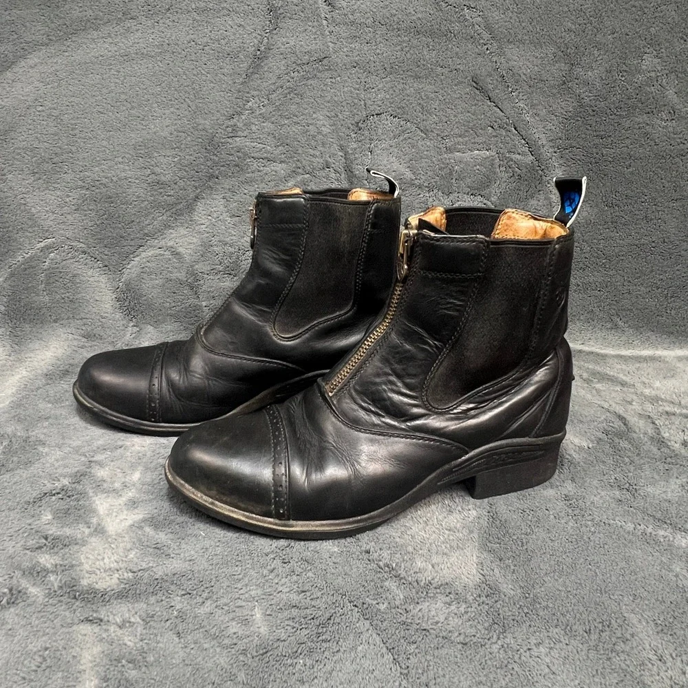 Ariat Cobalt VX Black Leather Front Zip Paddock Riding Boots Womens 9.5B